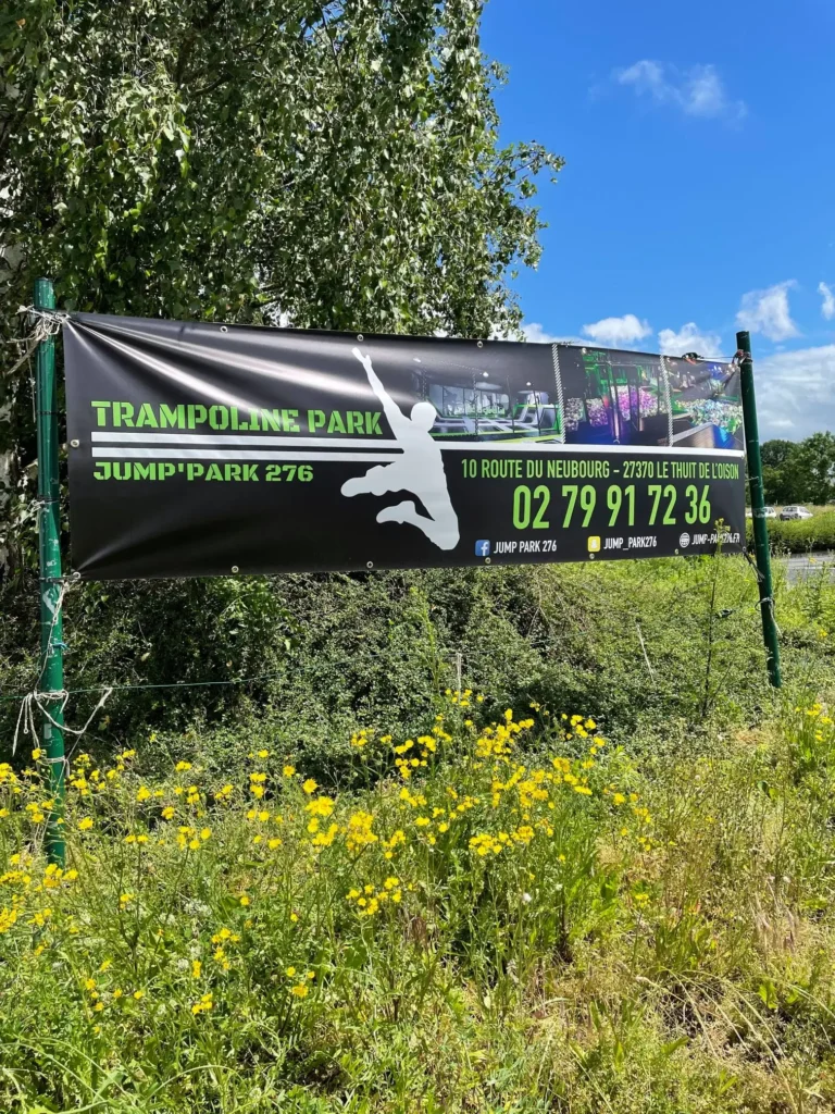 Bâche publicitaire Jump’Park 276
